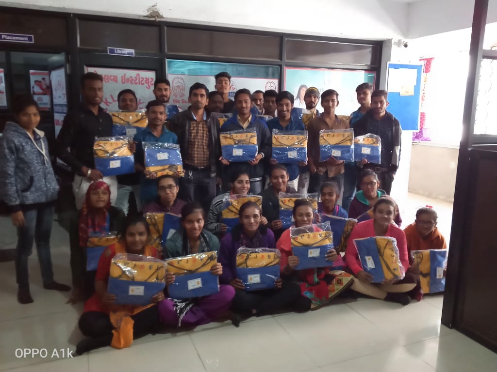 Free Kit Distribution  for PMKVY Project at Eklavya Institute, Idar